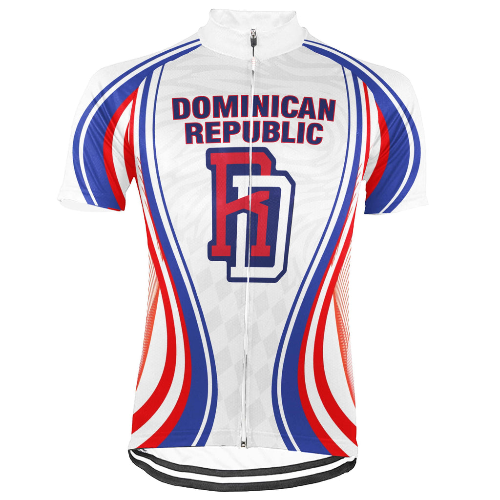 Customized Dominican Republic Short Sleeve Cycling Jersey For Men and Women