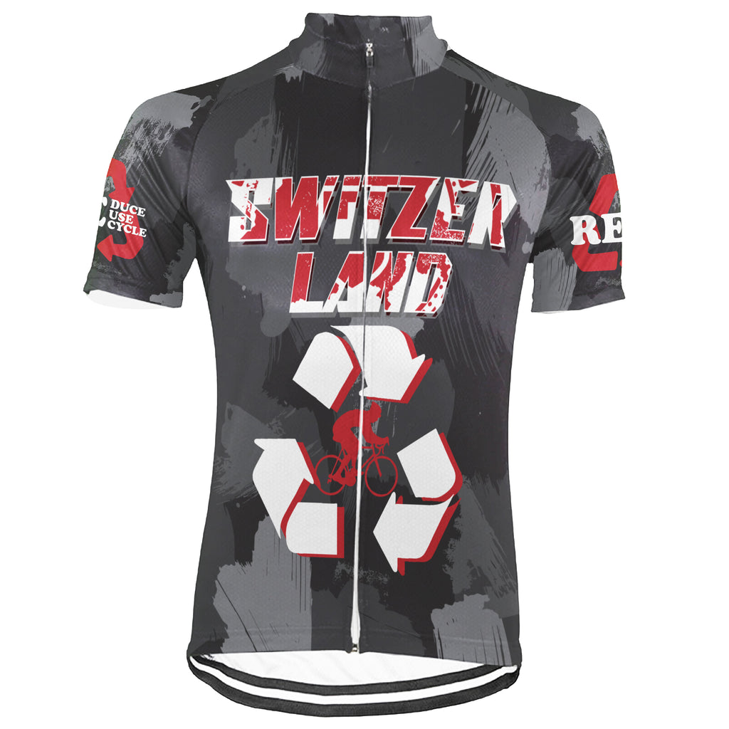 Colection 4 - Customized Switzerland Environmental Protection Save The Planet Short Sleeve Cycling Jersey For Men And Women