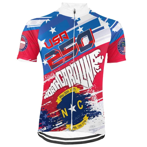 Customized North Carolina-America 250th Anniversary Short Sleeve Cycling Jersey