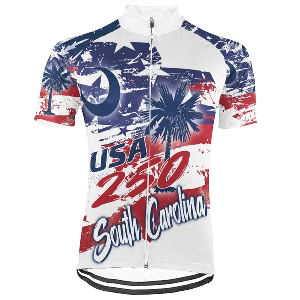 Customized South Carolina - America 250th Anniversary Short Sleeve Cycling Jersey