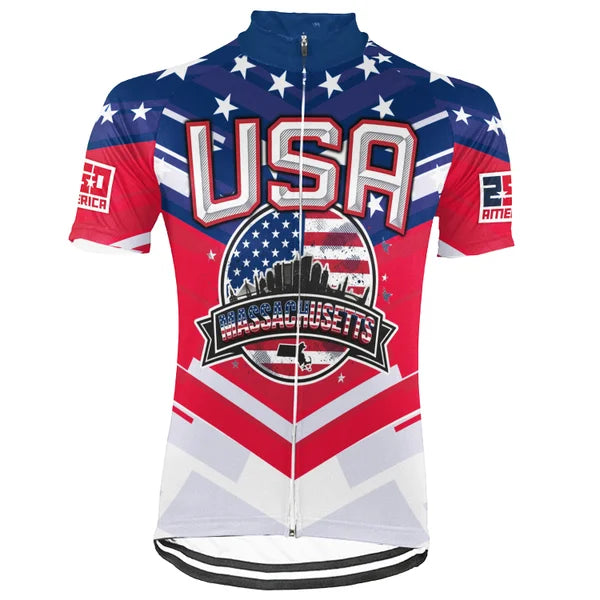 Customized Massachusetts - America 250th Anniversary Short Sleeve Cycling Jersey