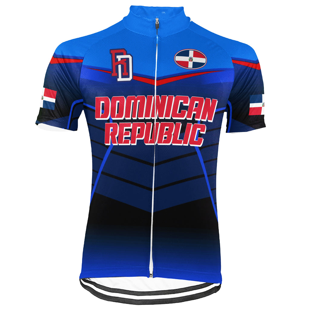 Customized Dominican Republic Short Sleeve Cycling Jersey For Men and Women