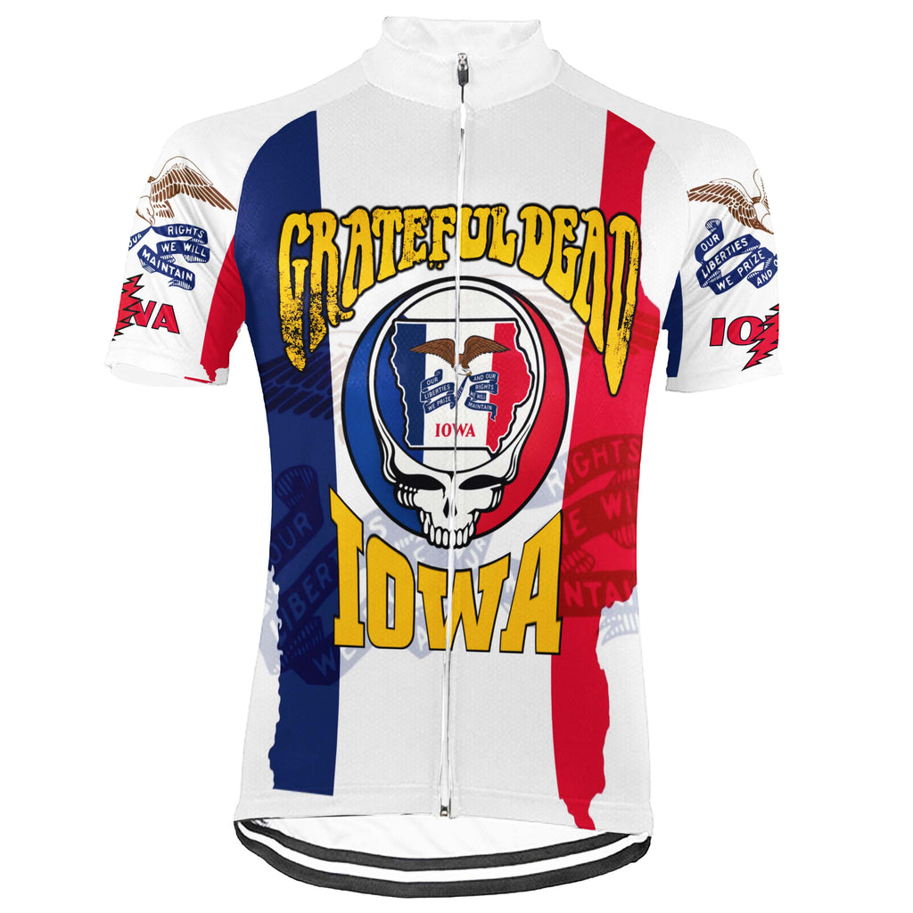 Customized Iowa Grateful Dead Fan Short Sleeve Cycling Jersey For Men And Women