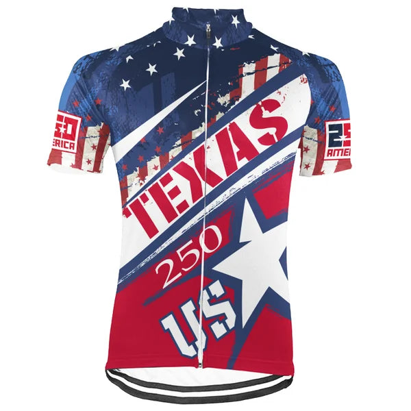 Customized Texas-America 250th Anniversary Short Sleeve Cycling Jersey For Men And Women