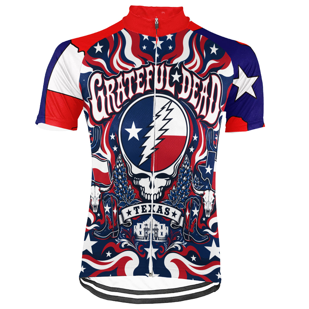 Customized Texas Grateful Dead Fan Short Sleeve Cycling Jersey For Men And Women