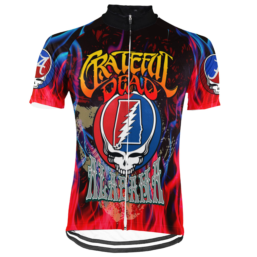Customized Alabama Grateful Dead Fan Short Sleeve Cycling Jersey For Men And Women