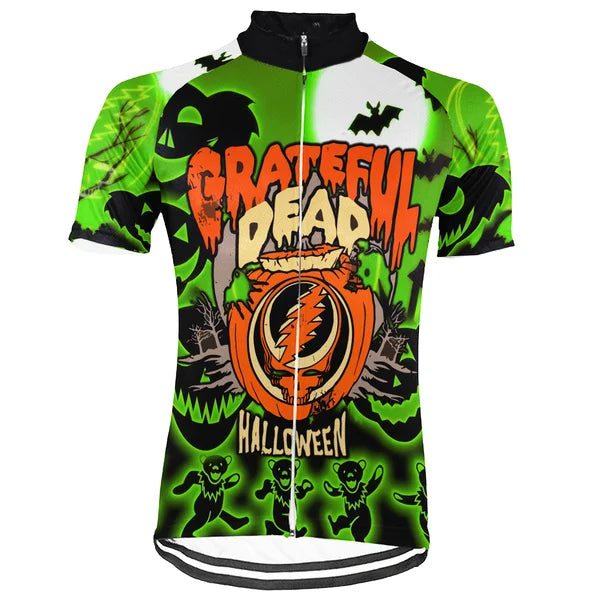 Customized Halloween Grateful Dead Fan Short Sleeve Cycling Jersey For Men And Women