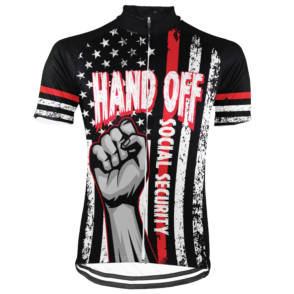 HAND OFF SOCIAL SECURITY Short Sleeve Cycling Jersey For Men And Women