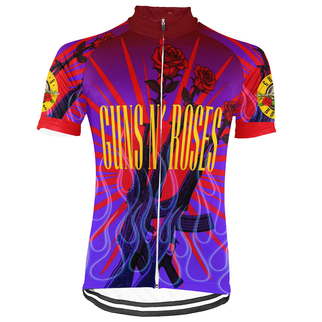 Customized Guns N' Roses Fan Short Sleeve Cycling Jersey For Men and Women