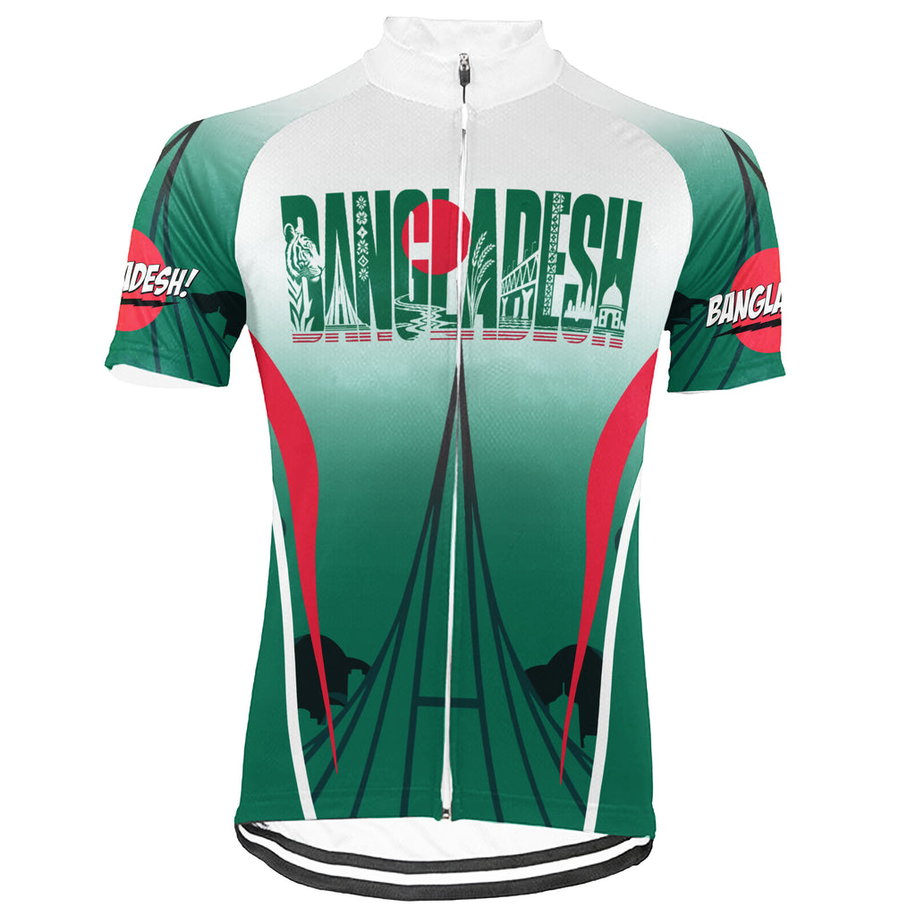 Customized Bangladesh Short Sleeve Cycling Jersey For Men and Women