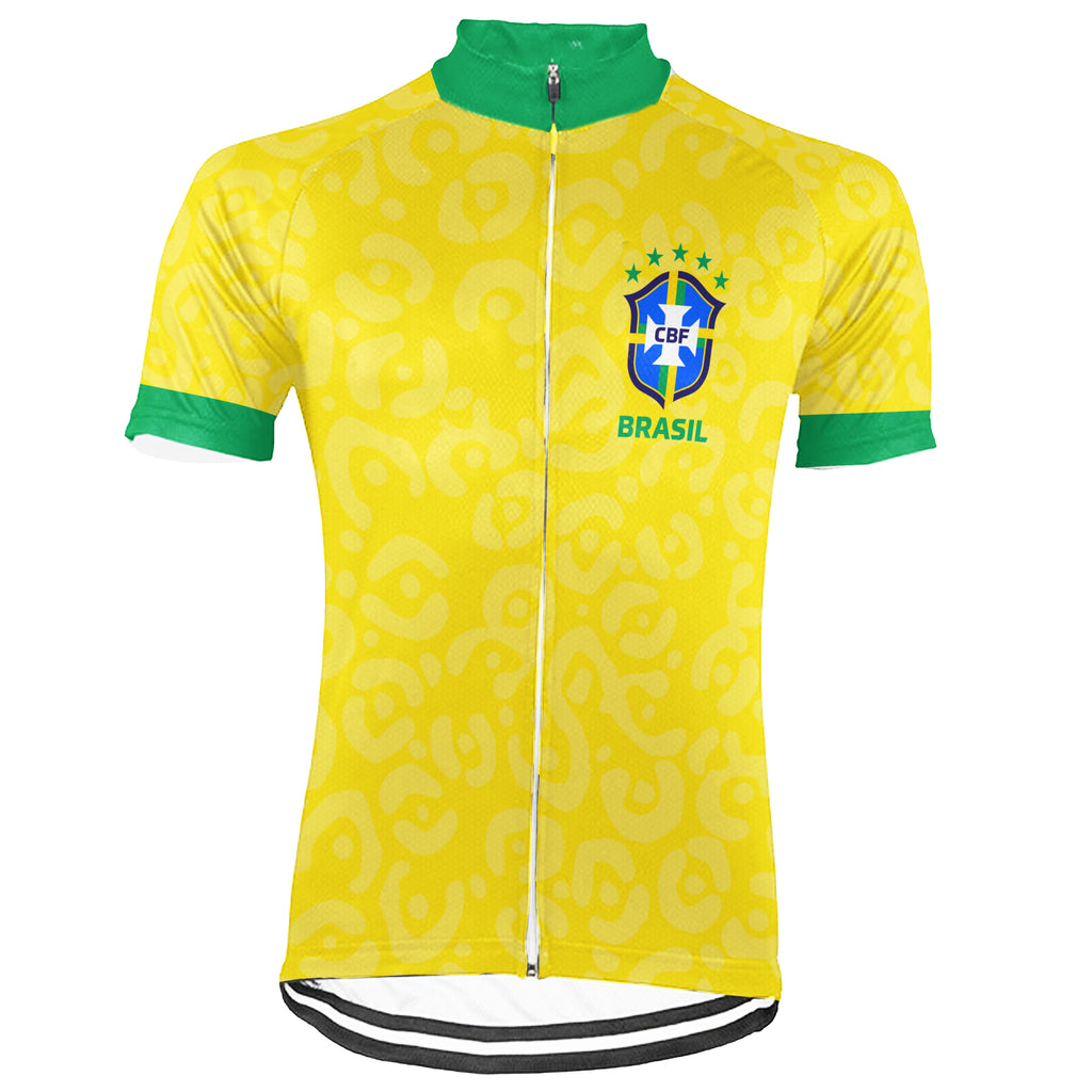 Customized Brazil Short Sleeve Cycling Jersey for Men and Women