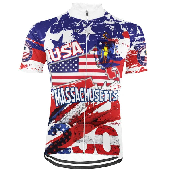 Customized Massachusetts - America 250th Anniversary Short Sleeve Cycling Jersey