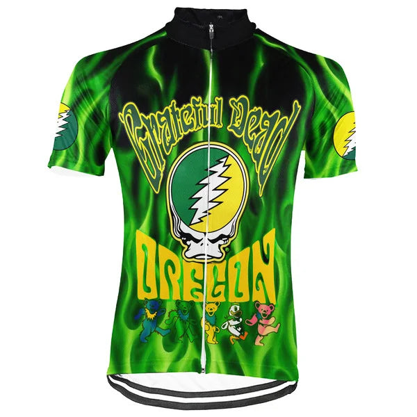 Customized Christmas Oregon Grateful Dead Fan Short Sleeve Cycling Jersey For Men