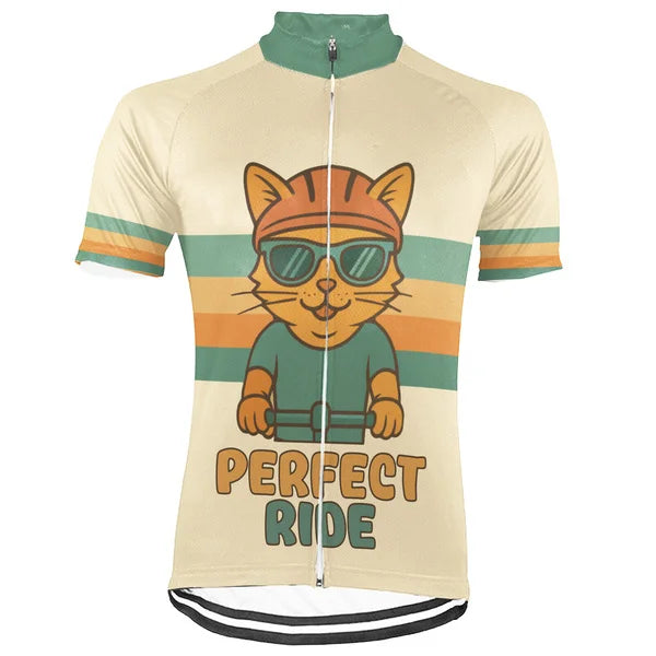 Customized Cat Perfect Ride Cycling Cat Dad Cycling Jersey For Men