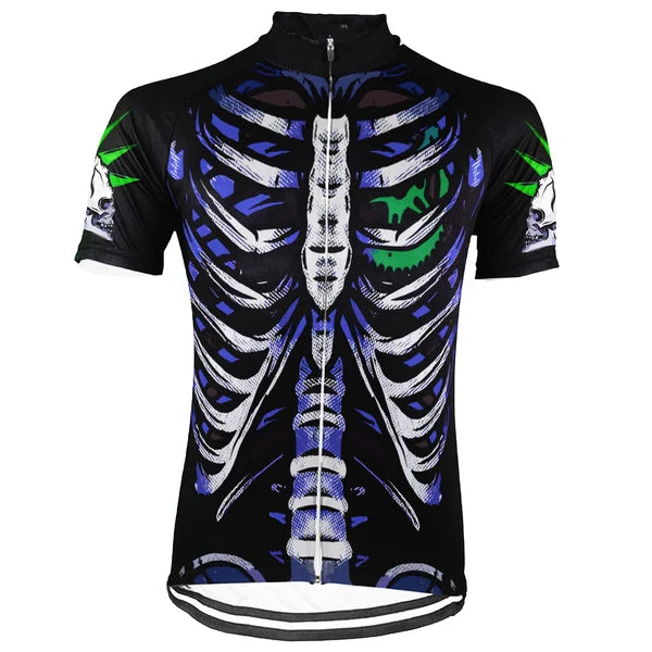 Customized Skull Short Sleeve Cycling Jersey For Men