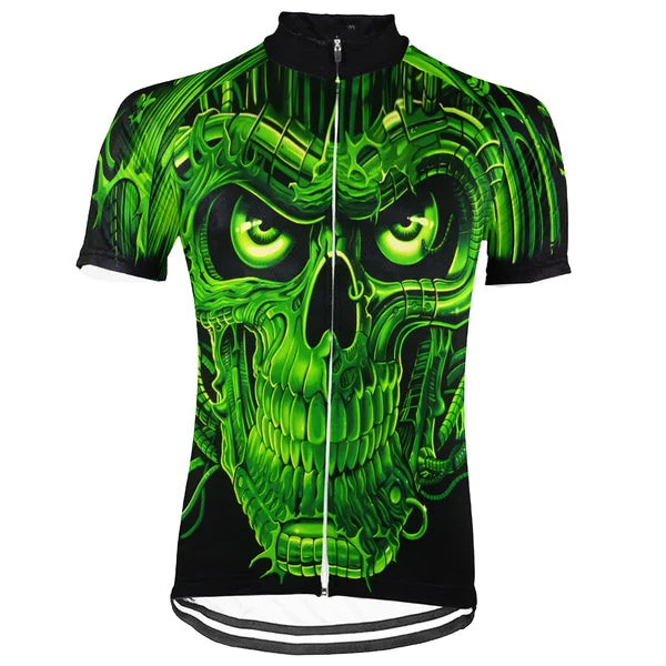 Customized Skull Short Sleeve Cycling Jersey For Men
