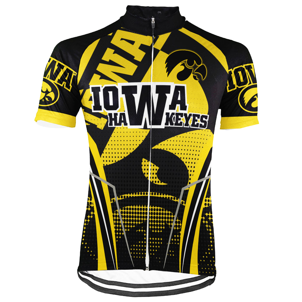 Customized Iowa Hawkeyes Short Sleeve Cycling Jersey for Men and Women