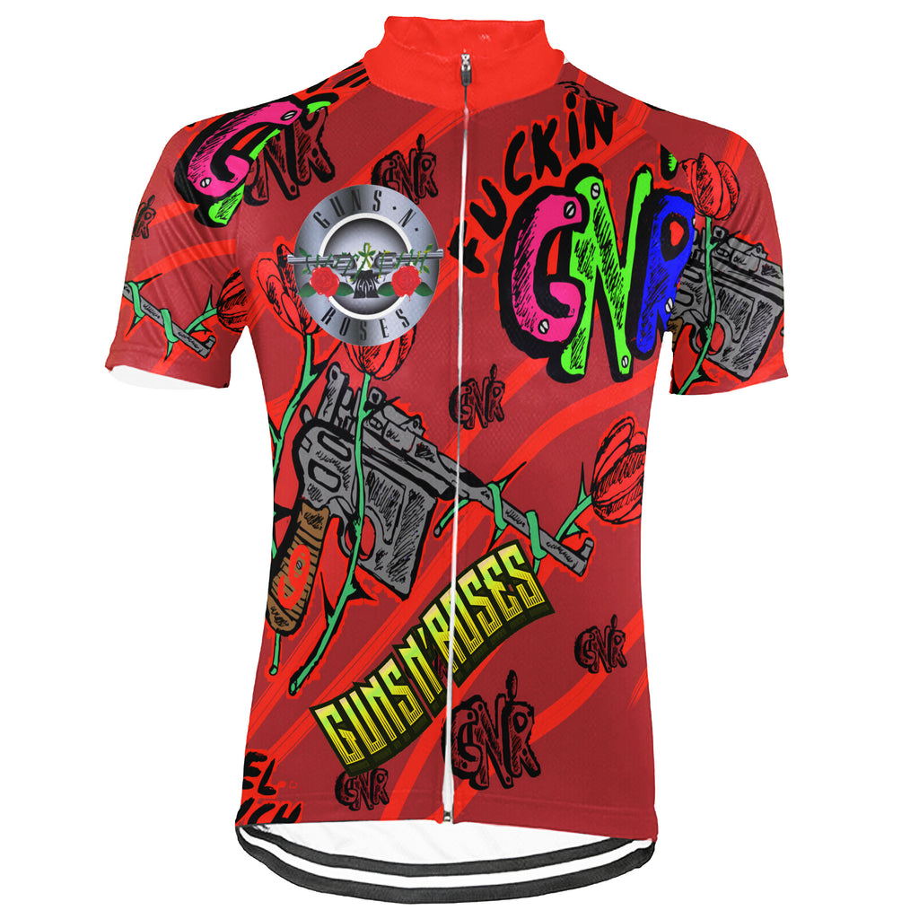 Customized Guns N' Roses Fan Short Sleeve Cycling Jersey For Men and Women