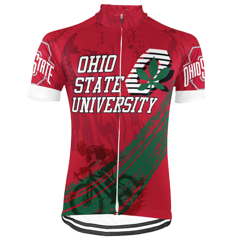 Customized Ohio State Buckeyes Short Sleeve Cycling Jersey for Men and Women