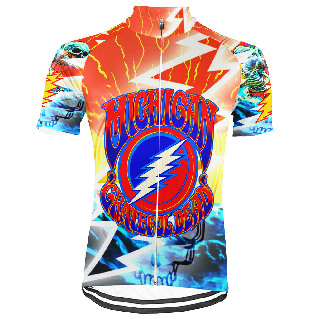 Customized Michigan Grateful Dead Fan Short Sleeve Cycling Jersey For Men And Women