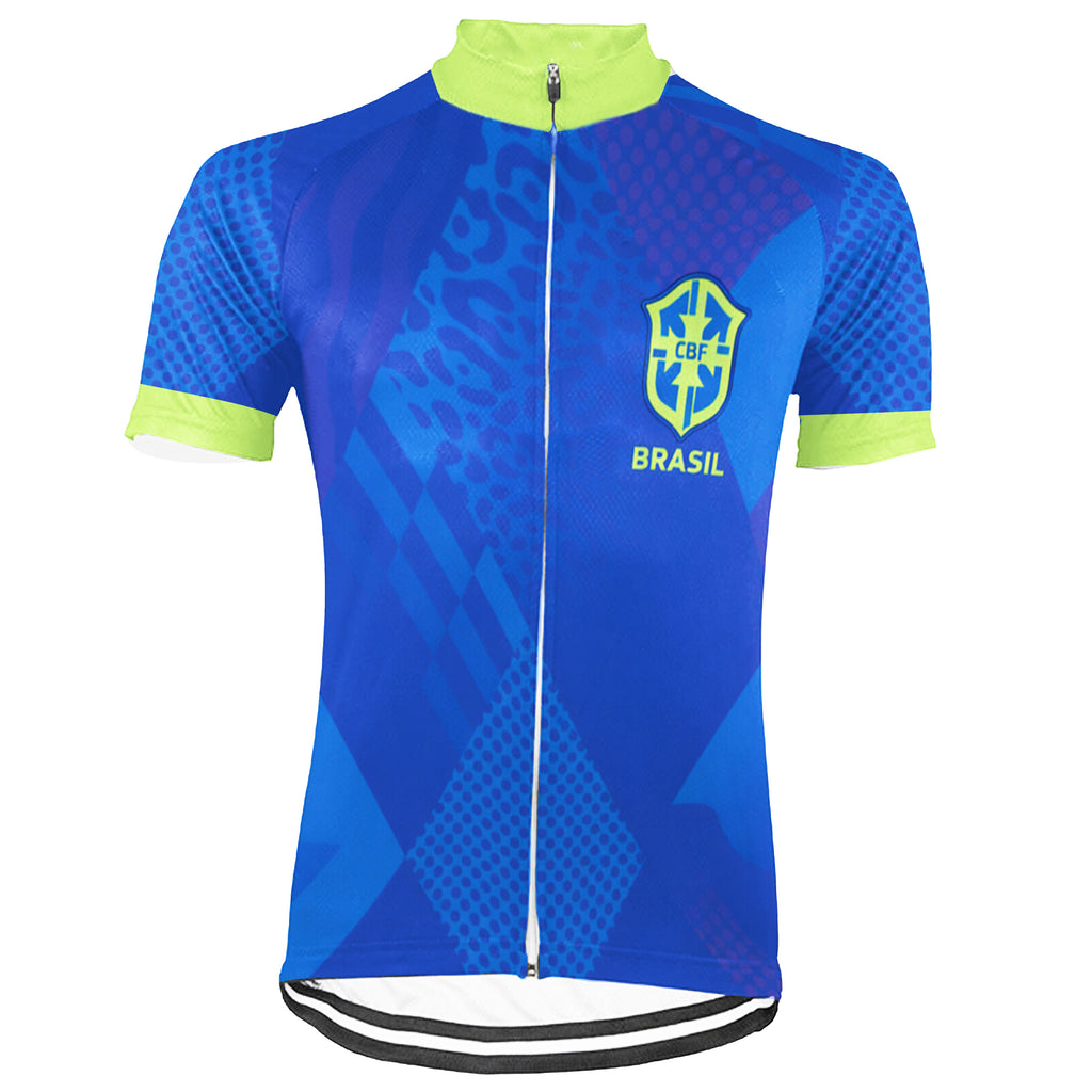Customized Brazil Short Sleeve Cycling Jersey for Men and Women