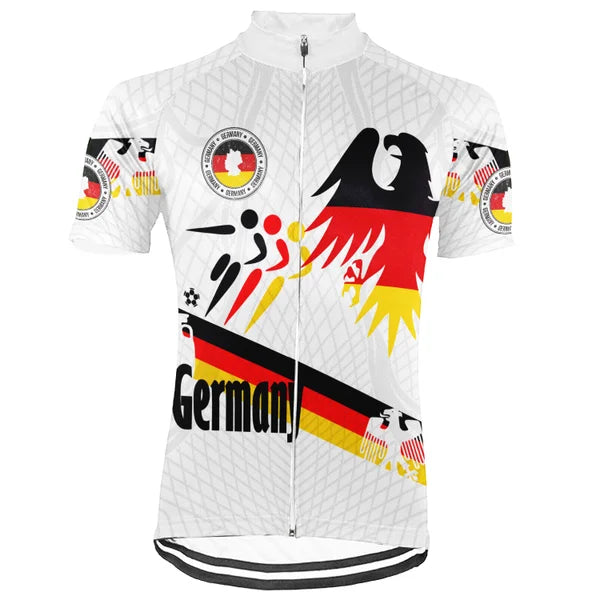 Customized Germany Short Sleeve Cycling Jersey for Men and Women