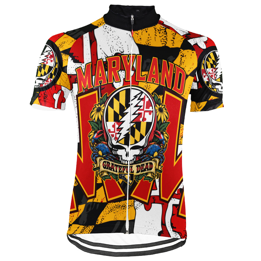 Customized Maryland Grateful Dead Fan Short Sleeve Cycling Jersey For Men And Women