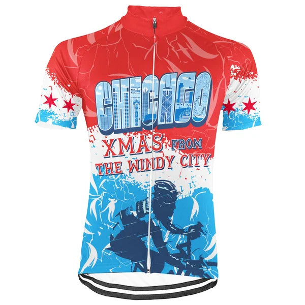 Customized Chicago Short Sleeve Cycling Jersey For Men And Women