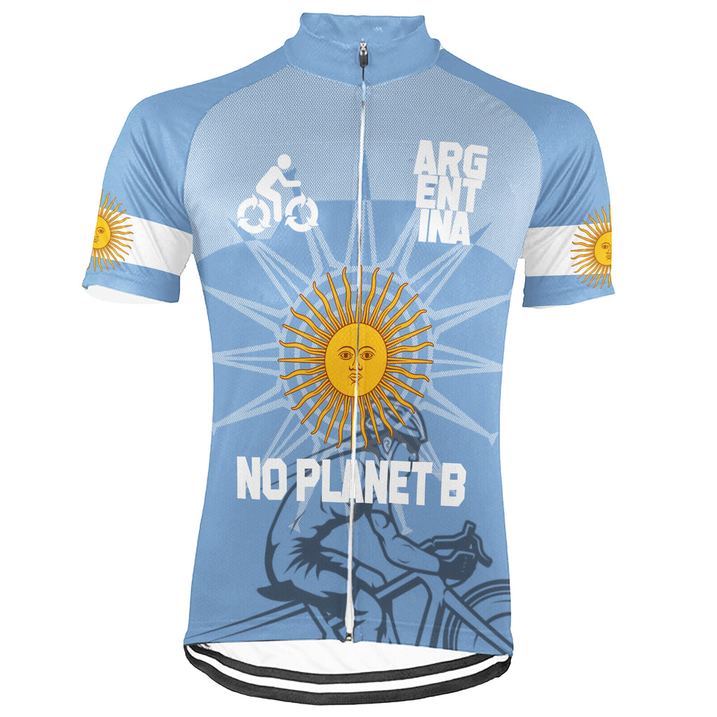 Customized Argentina Environmental Protection Save The Planet Short Sleeve Cycling Jersey For Men And Women