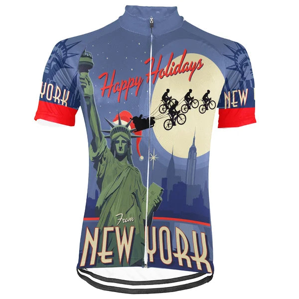 Customized New York Short Sleeve Cycling Jersey For Men And Women