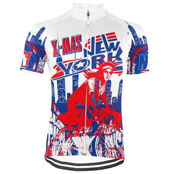 Customized New York Short Sleeve Cycling Jersey For Men And Women
