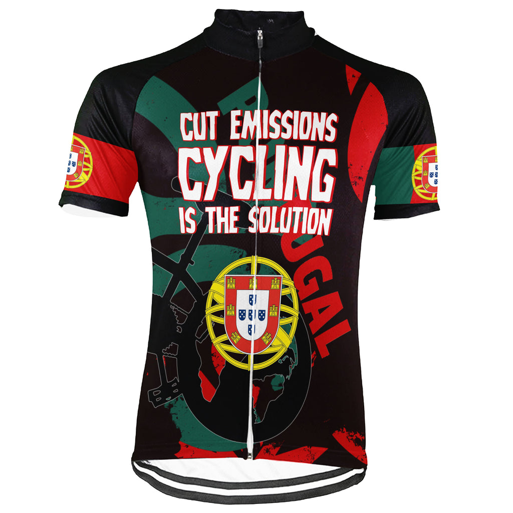 Customized Portugal Environmental Protection Save The Planet Short Sleeve Cycling Jersey For Men And Women