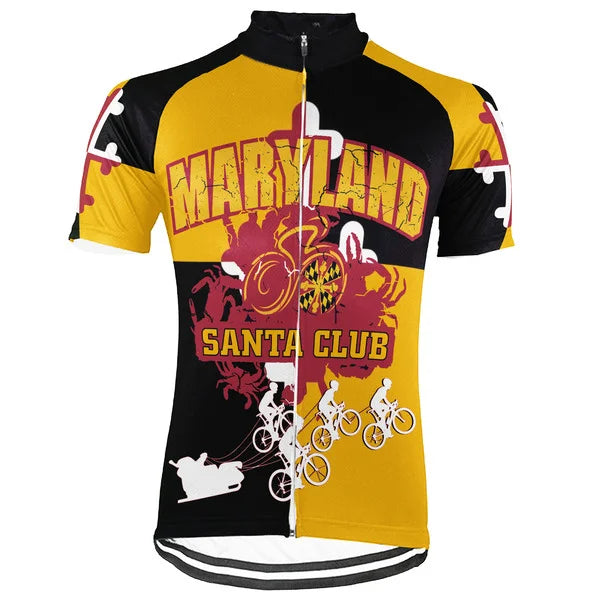 Customized Maryland Short Sleeve Cycling Jersey For Men And Women