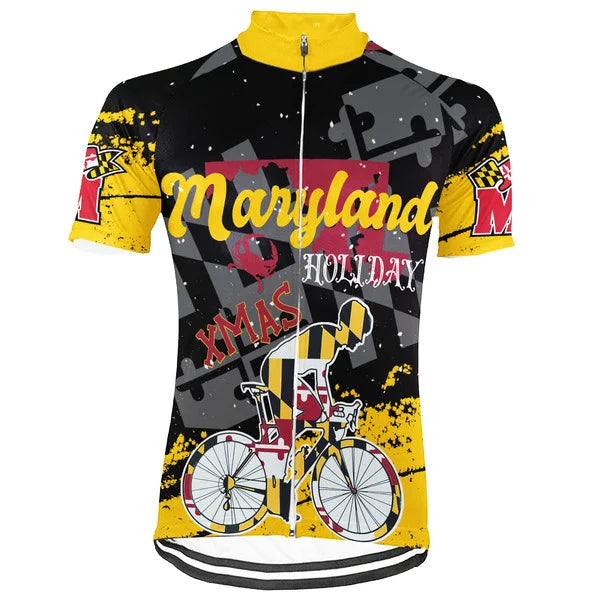 Customized Maryland Short Sleeve Cycling Jersey For Men And Women
