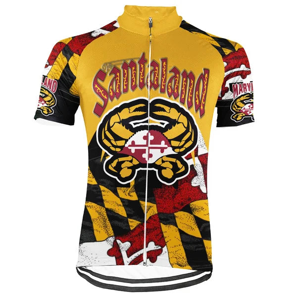 Customized Maryland Short Sleeve Cycling Jersey For Men And Women