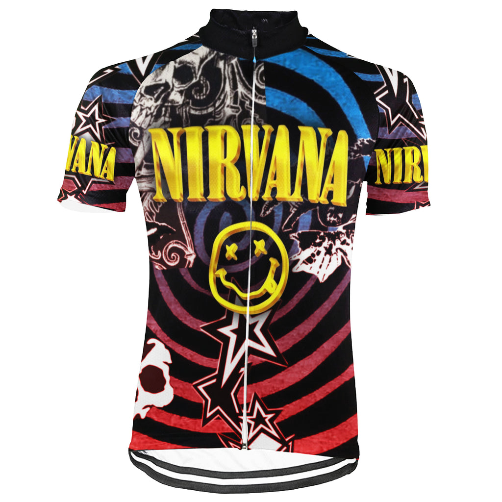 Customized Nirvana Fan Short Sleeve Cycling Jersey For Men and Women