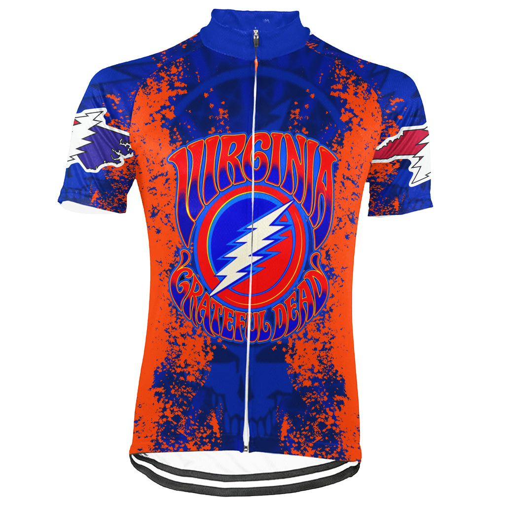 Customized Virginia Grateful Dead Fan Short Sleeve Cycling Jersey For Men And Women
