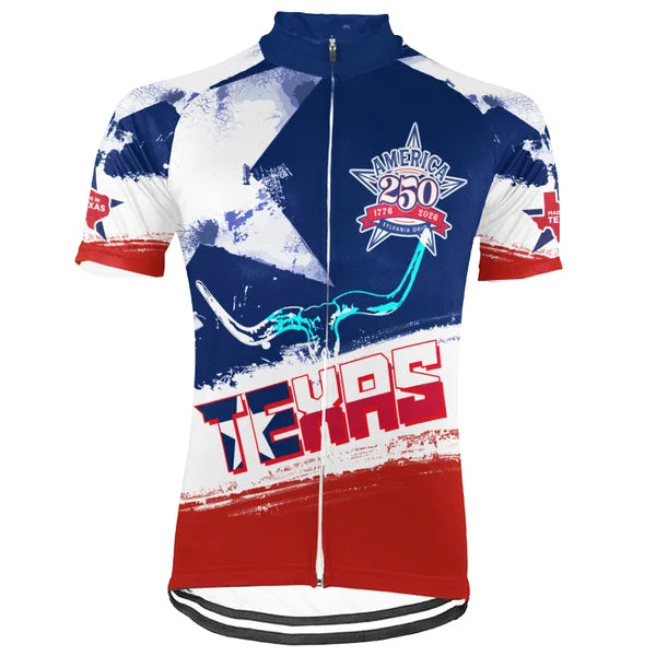 Customized Texas-America 250th Anniversary Short Sleeve Cycling Jersey For Men And Women