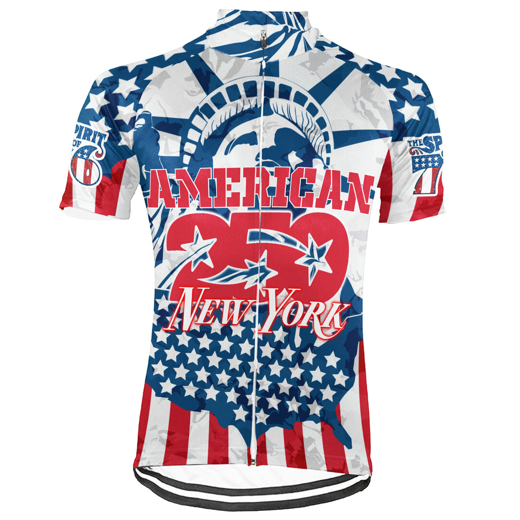 Customized New York-America 250th Anniversary Short Sleeve Cycling Jersey For Men And Women