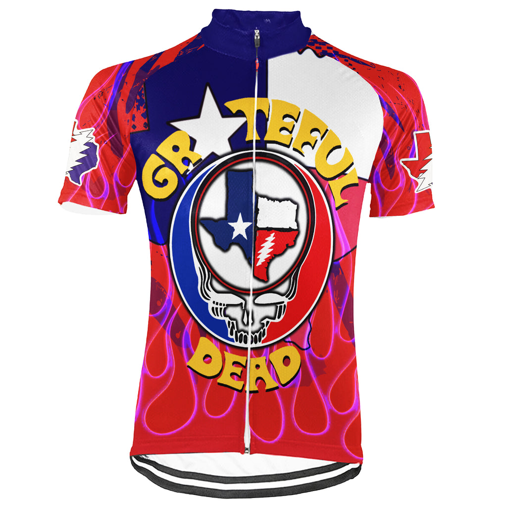 Customized Texas Grateful Dead Fan Short Sleeve Cycling Jersey For Men And Women