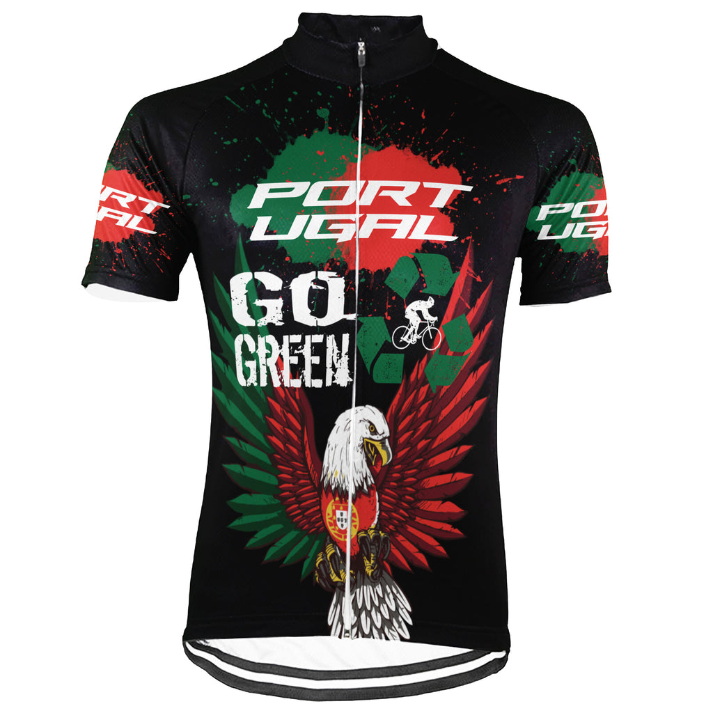 Customized Portugal Environmental Protection Save The Planet Short Sleeve Cycling Jersey For Men And Women