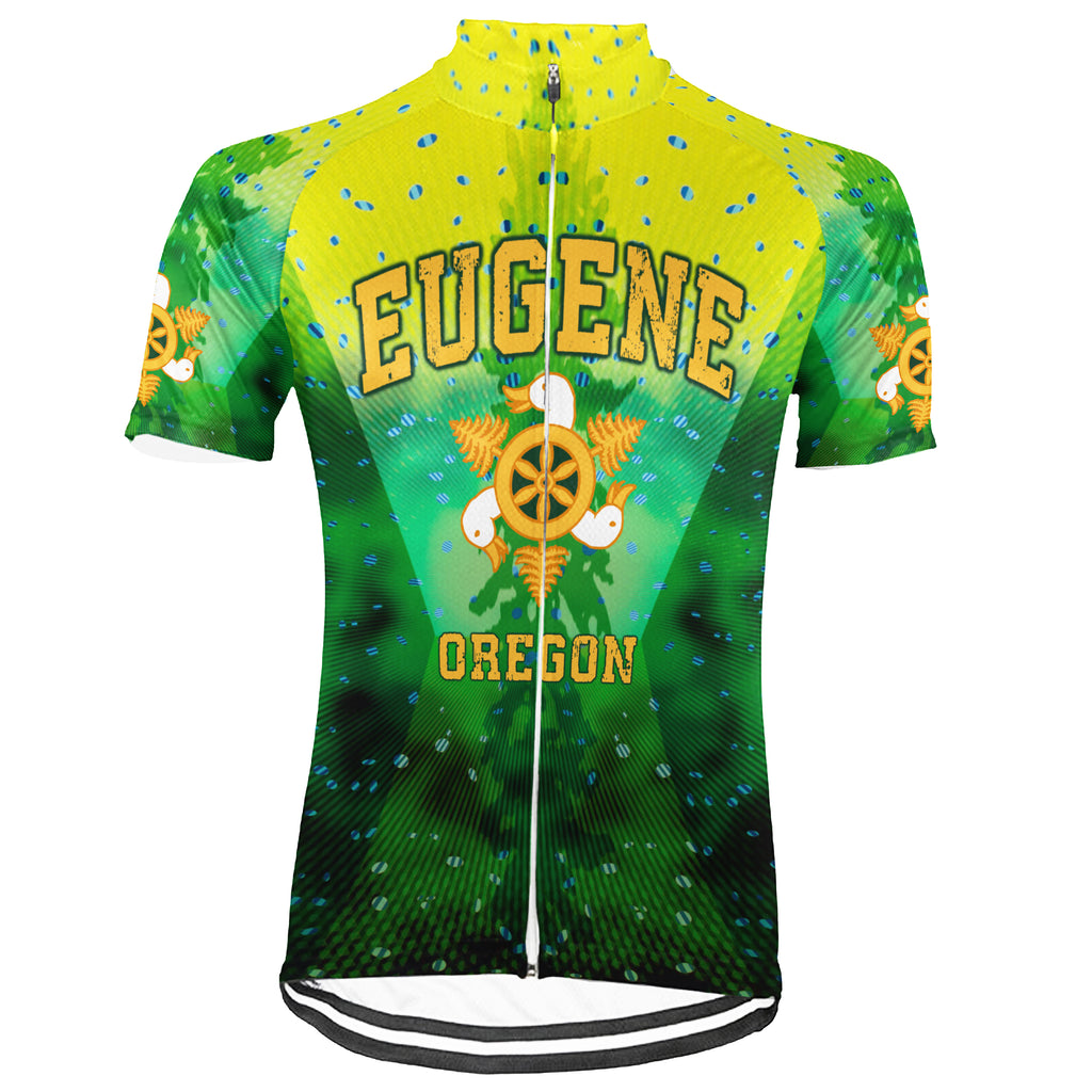 Customized Eugene - Oregon Short Sleeve Cycling Jersey For Men And Women