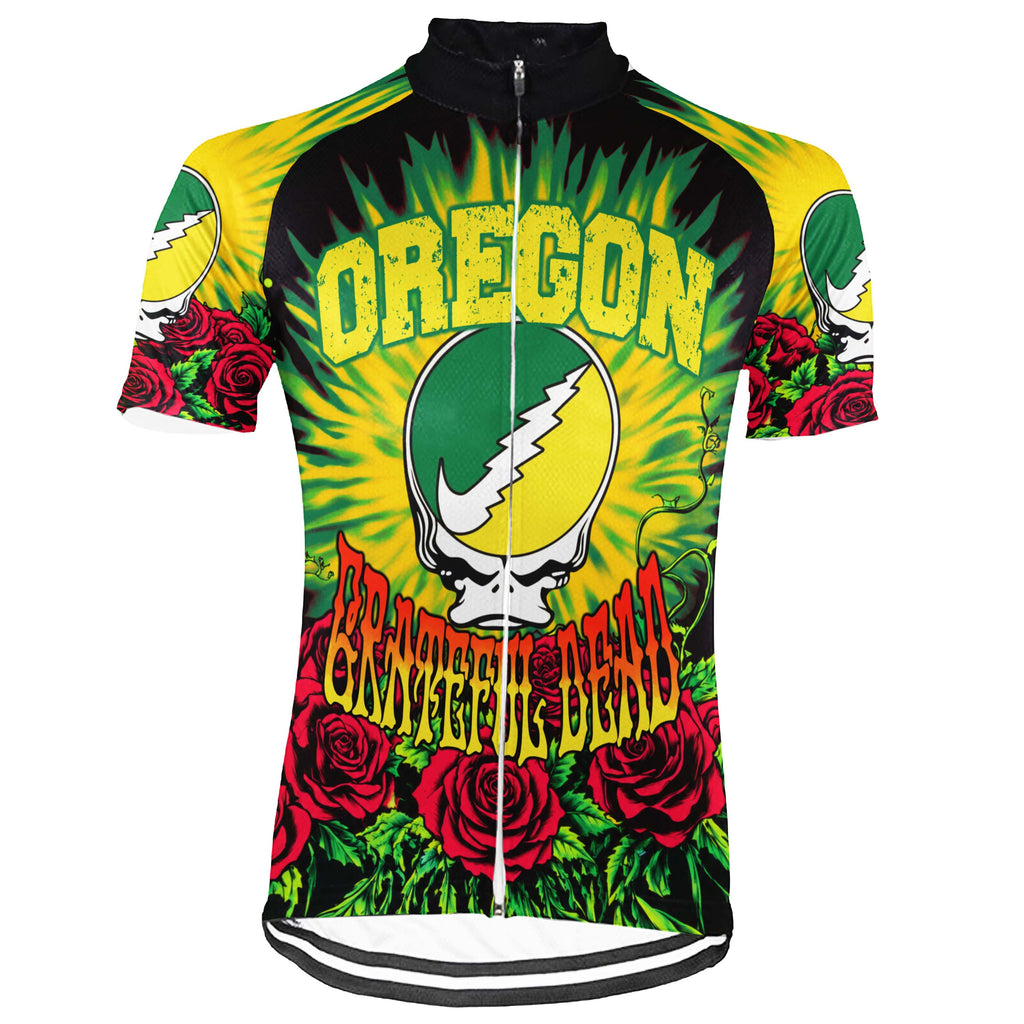 Customized Oregon Grateful Dead Fan Short Sleeve Cycling Jersey For Men And Women