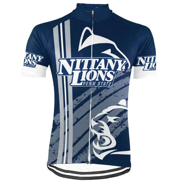 Customized Penn State Nittany Lions Short Sleeve Cycling Jersey for Men