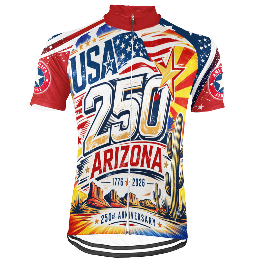 Customized Arizona-America 250th Anniversary Short Sleeve Cycling Jersey For Men And Women