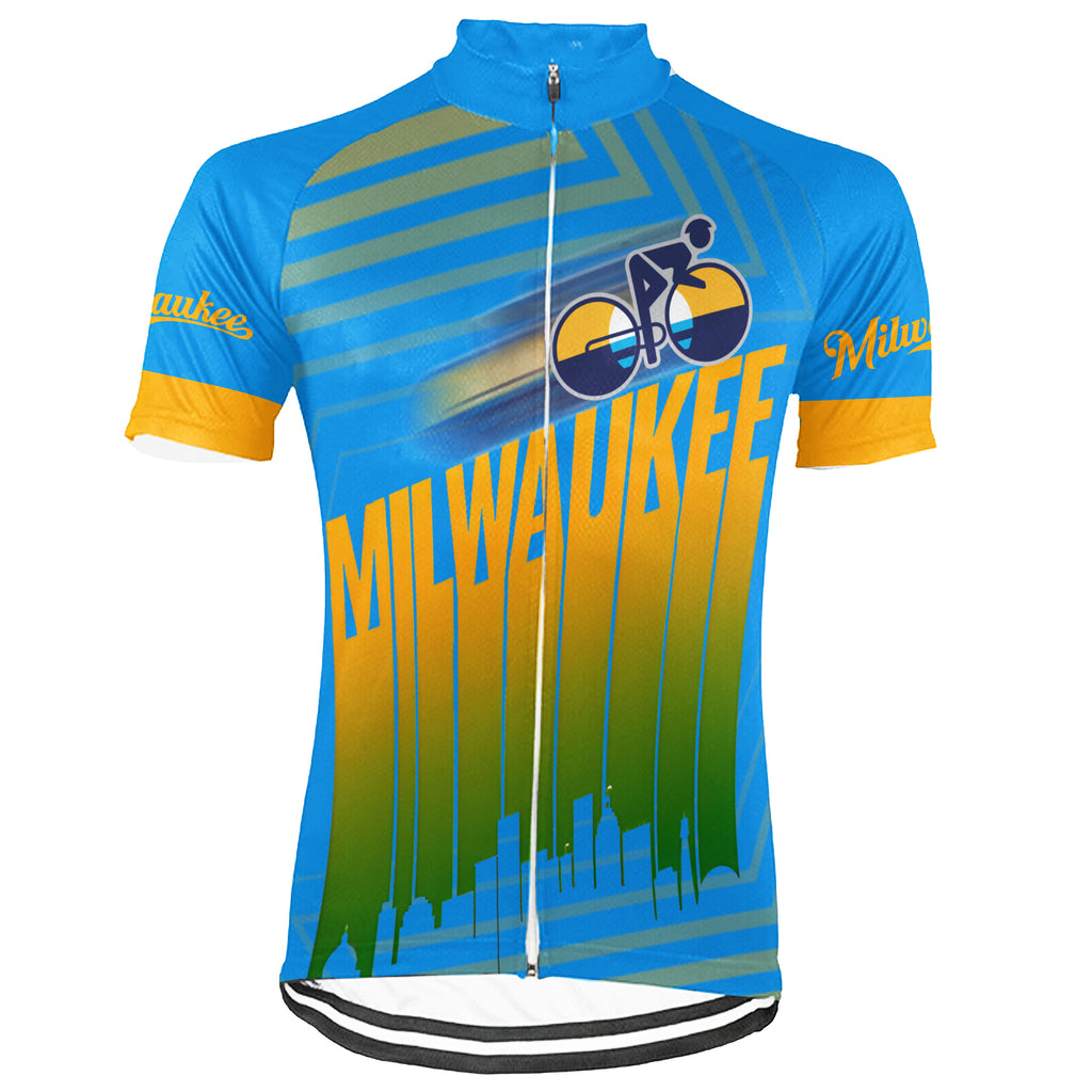 Customized Milwaukee Short Sleeve Cycling Jersey for Men