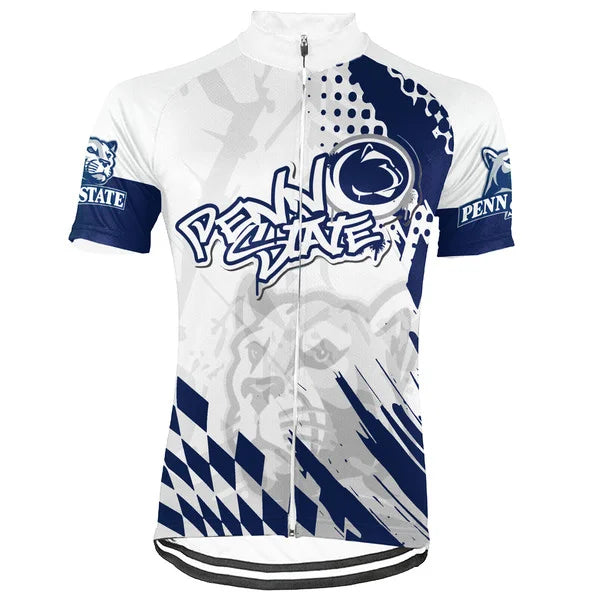 Customized Penn State Nittany Lions Short Sleeve Cycling Jersey for Men