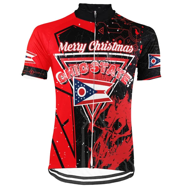 Customized Ohio Christmas Short Sleeve Cycling Jersey For Men And Women