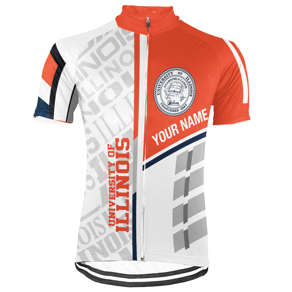 Customized Name University of Illinois at Urbana Cycling Short For Men