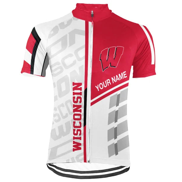 Customized Wisconsin Short Sleeve Cycling Jersey For Men and Women